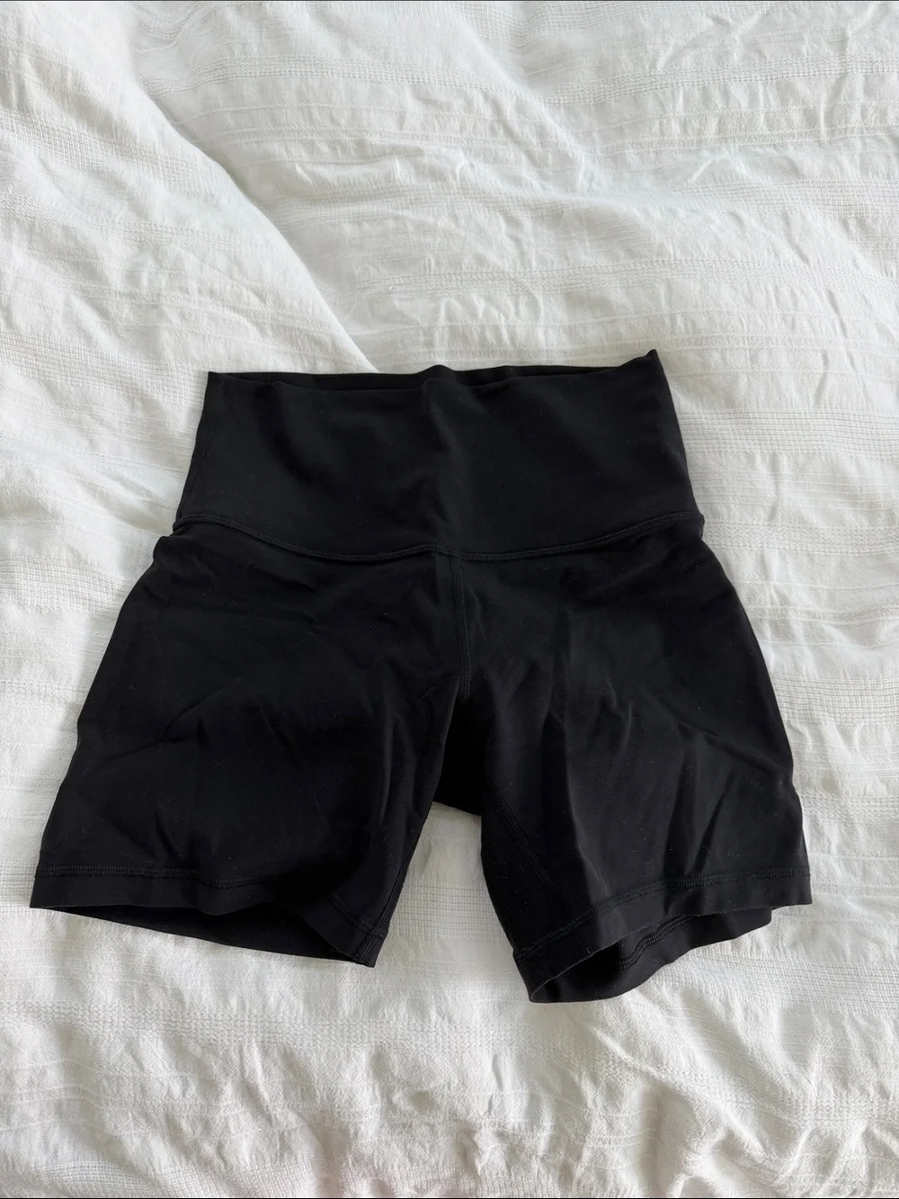 Lululemon High-Waist Black 6 inch Bike shorts
